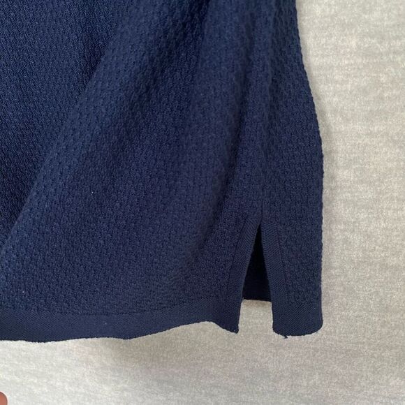 J. Jill Knit Sweater Tunic Women's Small Blue Cotton Rayon Textured Long Sleeves - Picture 3 of 11